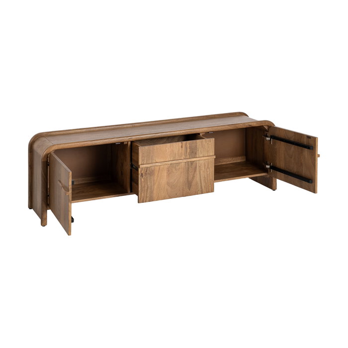Mueble Tv Madera de Mango Salón 160 X 40 X 50 cm