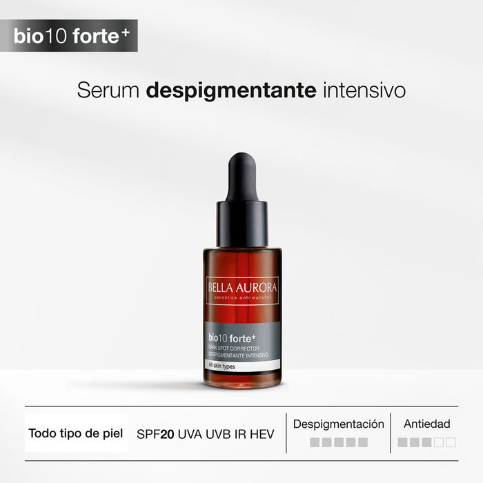 Bella Aurora BIO10 FORTE+ Serum Despigmentante Tratamiento Intensivo Anti-manchas Gotero 30 ml
