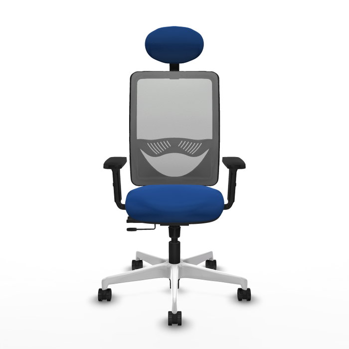 PIQUERAS Y CRESPO Silla de oficina Zulema con mecanismo Sincro/Traslack Azul y Gris