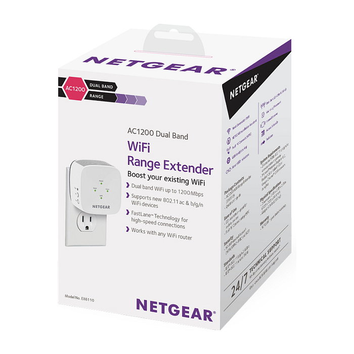 NETGEAR EX6110 Range Extender Wi-Fi 5 Doble Banda 2.4 GHz 5 GHz
