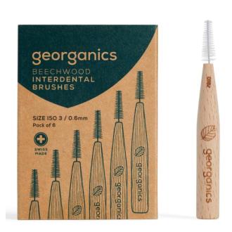 Georganics Cepillo Interdental de Madera de Haya FSC, Modelo 3 con Cerdas de Nailon sin BPA - Para Limpieza Interdental y Espacios Grandes Georganics Cepillo Interdental de Madera de Haya FSC, Modelo 3 con Cerdas de Nailon sin BPA - Para Limpieza Interdental y Espacios Grandes