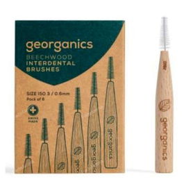 GEORGANICS Cepillo Interdental Madera de Haya Tamaño 3 Cerdas Medias