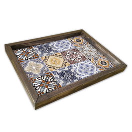 Aberto Design AT-002 Bandeja Decorativa 30x40 cm, MDF y Madera de Pino, para Hogar y Arte