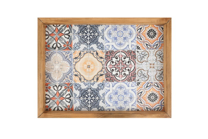 Aberto Design AT-002 Bandeja Decorativa 30x40 cm, MDF y Madera de Pino, para Hogar y Arte