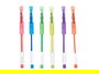 PINCELLO Set 6 Boligrafos Gel Fluor, Incluye Amarillo, Azul, Naranja, Rosa, Verde, Violeta. Dimensiones 10x21x3 cm. (Set de 24)