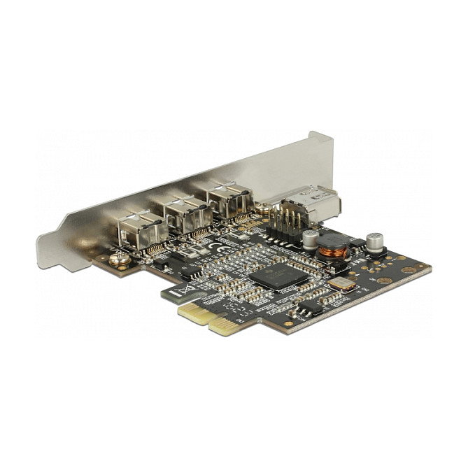 DeLOCK 89864 Tarjeta PCI Express x1 con 3 Puertos FireWire 800 Externos + 1 FireWire Interno, IEEE 1394, Texas Instruments, 0.8 Gbit/s DeLOCK 89864 Tarjeta PCI Express x1 con 3 Puertos FireWire 800 Externos + 1 FireWire Interno, IEEE 1394, Texas Instruments, 0.8 Gbit/s