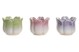 DKD Home Decor Macetero de Cerámica Surtido 14x13x11 cm