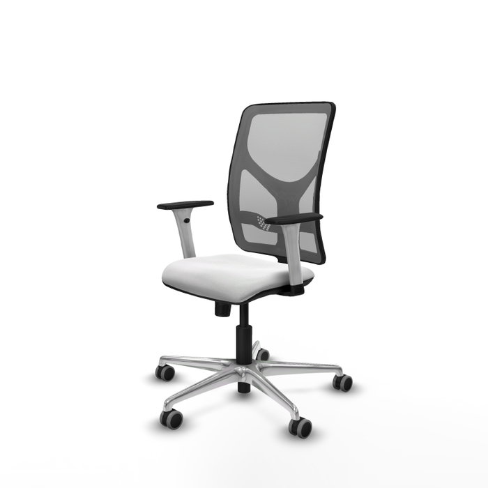 PIQUERAS Y CRESPO Silla de oficina Motilla con mecanismo Sincro, Blanco y Gris PIQUERAS Y CRESPO Silla de oficina Motilla con mecanismo Sincro, Blanco y Gris