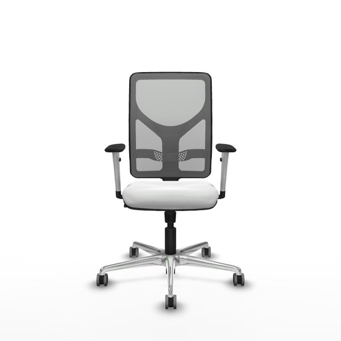 PIQUERAS Y CRESPO Silla de oficina Motilla con mecanismo Sincro, Blanco y Gris PIQUERAS Y CRESPO Silla de oficina Motilla con mecanismo Sincro, Blanco y Gris