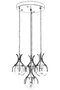 Opviq Lámpara de Araña AV-1766-4ET Metal y Cristal 100cm x 40cm 4xE27 Color Envejecido