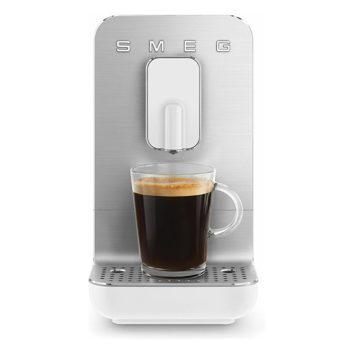 SMEG Máquina Espresso Automática con Molinillo Integrado - BCC11WHMEU - Blanco - 19 Bar, 7 Bebidas, 1350 W