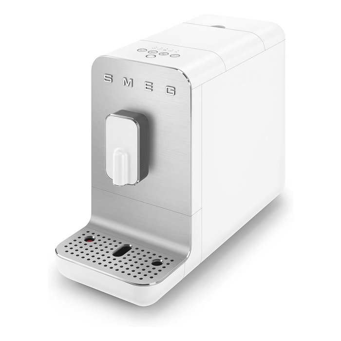 SMEG Máquina Espresso Automática con Molinillo Integrado - BCC11WHMEU - Blanco - 19 Bar, 7 Bebidas, 1350 W