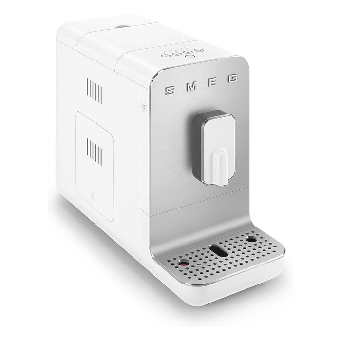 SMEG Máquina Espresso Automática con Molinillo Integrado - BCC11WHMEU - Blanco - 19 Bar, 7 Bebidas, 1350 W