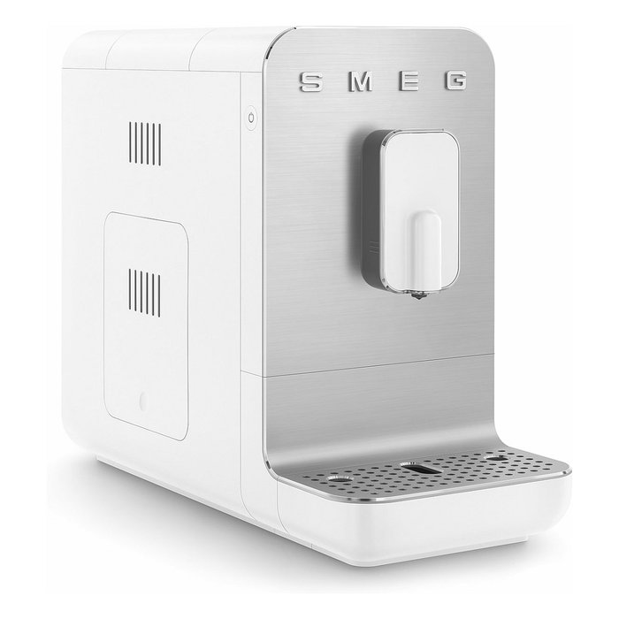 SMEG Máquina Espresso Automática con Molinillo Integrado - BCC11WHMEU - Blanco - 19 Bar, 7 Bebidas, 1350 W