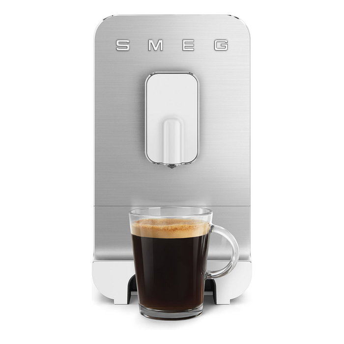 SMEG Máquina Espresso Automática con Molinillo Integrado - BCC11WHMEU - Blanco - 19 Bar, 7 Bebidas, 1350 W