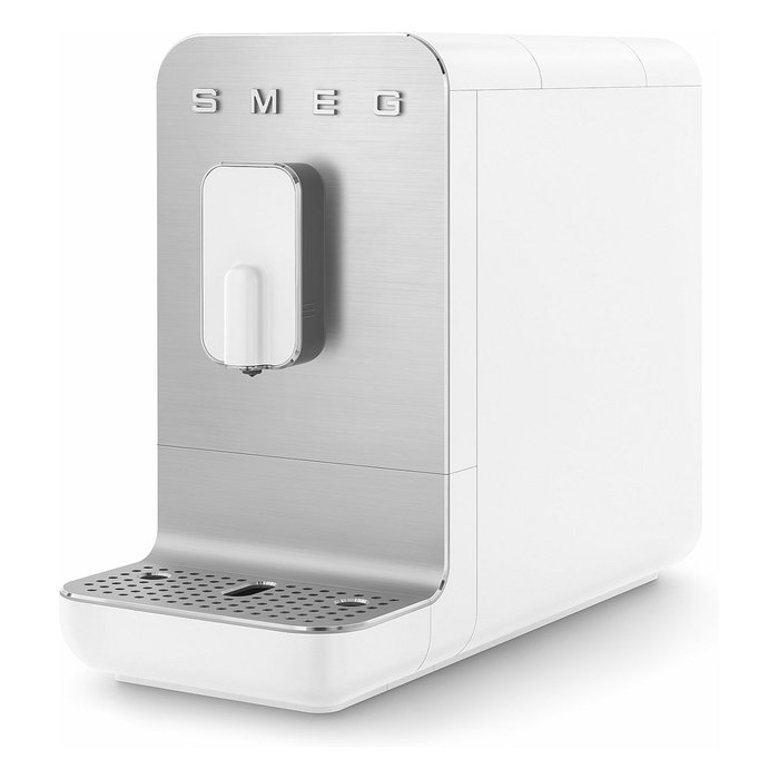 SMEG Máquina Espresso Automática con Molinillo Integrado - BCC11WHMEU - Blanco - 19 Bar, 7 Bebidas, 1350 W