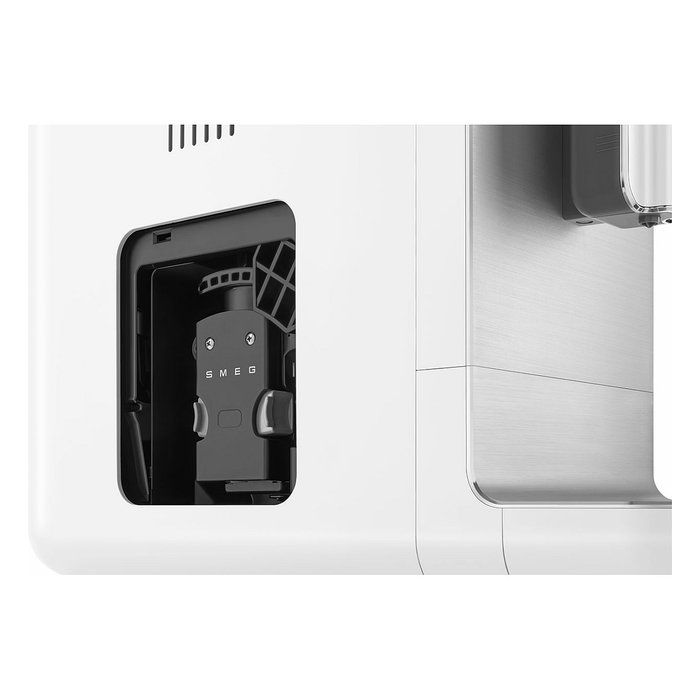 SMEG Máquina Espresso Automática con Molinillo Integrado - BCC11WHMEU - Blanco - 19 Bar, 7 Bebidas, 1350 W