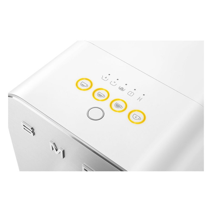 SMEG Máquina Espresso Automática con Molinillo Integrado - BCC11WHMEU - Blanco - 19 Bar, 7 Bebidas, 1350 W