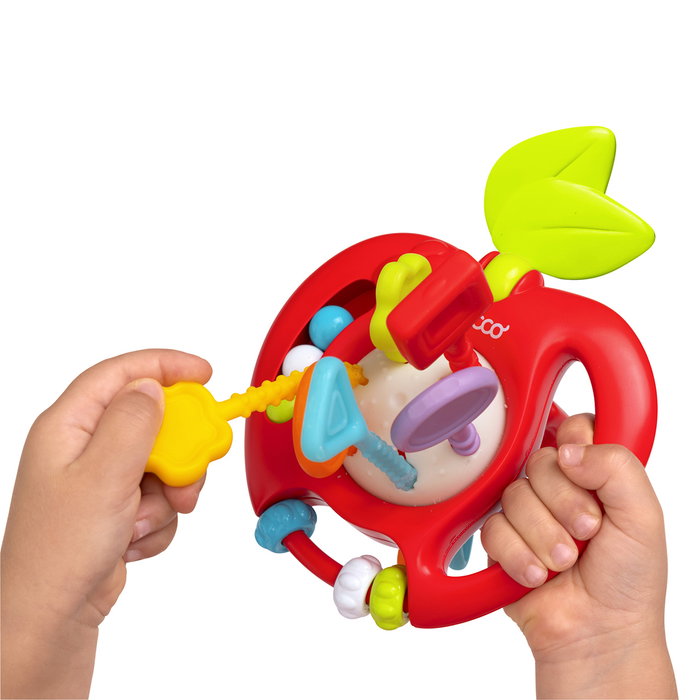 Chicco Manzana Pull String - Juguete de Actividades Manuales con 6 Cuerdas Sensoriales +12 Meses