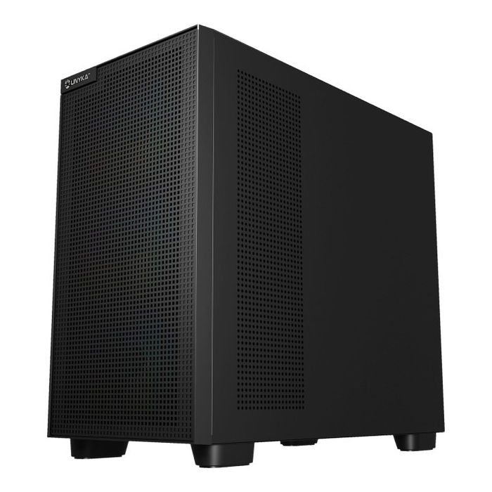 Unyka Revelat Mesh Edge ARGB - Caja de Ordenador Gaming MicroATX con 4 Ventiladores ARGB, Vidrio Templado, Compatible GPU 450mm y Refrigeración Líquida
