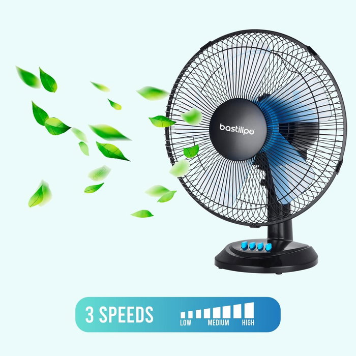 Ventilador de Sobremesa Bastilipo BARROSA Negro 50 W Ventilador de Sobremesa Bastilipo BARROSA Negro 50 W