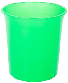 Papelera Plastico Cerrada 16 Litros Traslucido Verde
