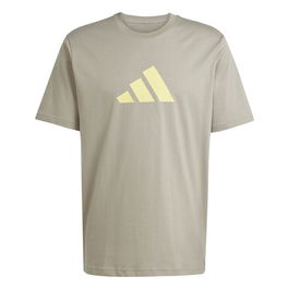 Camiseta de Manga Corta Hombre Adidas Future Icons 3stripes Beige Marrón claro 13-14 Años