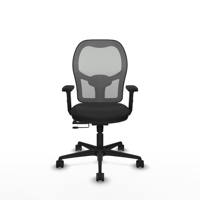 PIQUERAS Y CRESPO Silla de oficina Jorquera con mecanismo Sincro/Traslack, Negro/Gris