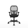 PIQUERAS Y CRESPO Silla de oficina Jorquera con mecanismo Sincro/Traslack, Negro/Gris