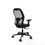 PIQUERAS Y CRESPO Silla de oficina Jorquera con mecanismo Sincro/Traslack, Negro/Gris