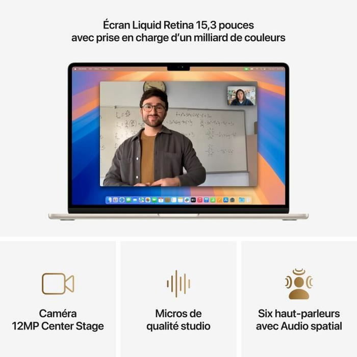 Apple MacBook Air M4 de 15,3 pulgadas (2025) - 16 GB de RAM - 512 GB de almacenamiento - Starlight