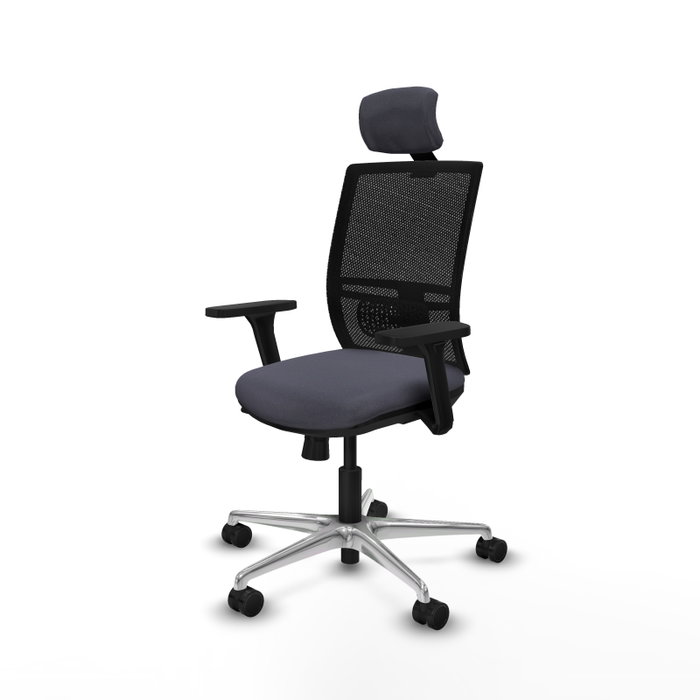 PIQUERAS Y CRESPO Silla de oficina Yunquera con mecanismo Sincro/Traslack, Gris oscuro y Negro PIQUERAS Y CRESPO Silla de oficina Yunquera con mecanismo Sincro/Traslack, Gris oscuro y Negro