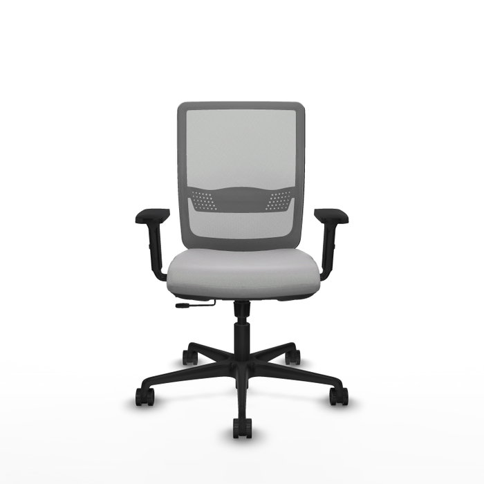 PIQUERAS Y CRESPO Silla de oficina Haches Gris claro/Gris con mecanismo Sincro/Traslack y brazos 2D PIQUERAS Y CRESPO Silla de oficina Haches Gris claro/Gris con mecanismo Sincro/Traslack y brazos 2D