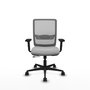 PIQUERAS Y CRESPO Silla de oficina Haches Gris claro/Gris con mecanismo Sincro/Traslack y brazos 2D