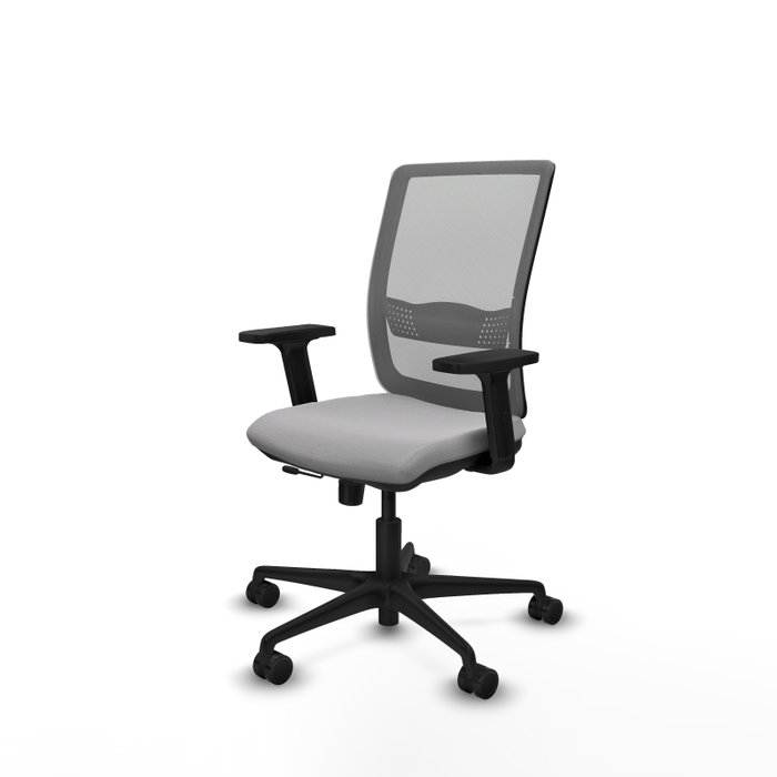 PIQUERAS Y CRESPO Silla de oficina Haches Gris claro/Gris con mecanismo Sincro/Traslack y brazos 2D PIQUERAS Y CRESPO Silla de oficina Haches Gris claro/Gris con mecanismo Sincro/Traslack y brazos 2D