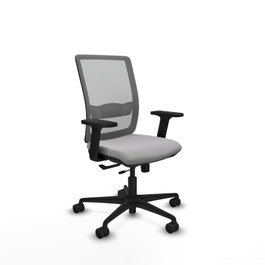 PIQUERAS Y CRESPO Silla de oficina Haches Gris claro/Gris con mecanismo Sincro/Traslack y brazos 2D