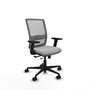 PIQUERAS Y CRESPO Silla de oficina Haches Gris claro/Gris con mecanismo Sincro/Traslack y brazos 2D
