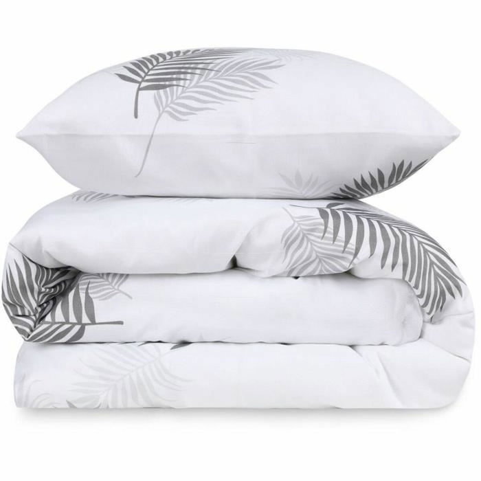 Aucune Juego de cama Gris - 1 funda nórdica 220x240 cm + 2 fundas de almohada 60x60 cm Aucune Juego de cama Gris - 1 funda nórdica 220x240 cm + 2 fundas de almohada 60x60 cm