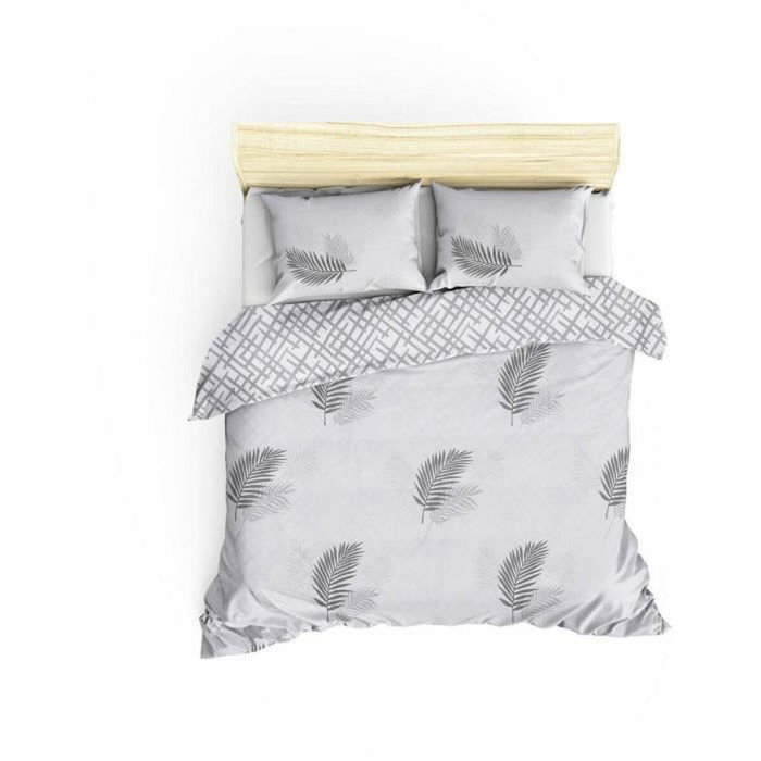 Aucune Juego de cama Gris - 1 funda nórdica 220x240 cm + 2 fundas de almohada 60x60 cm Aucune Juego de cama Gris - 1 funda nórdica 220x240 cm + 2 fundas de almohada 60x60 cm