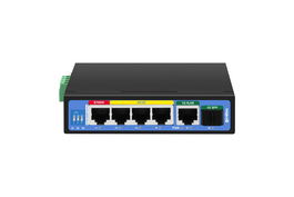Ernitec Switch PoE Industrial Inteligente 6 Puertos Gigabit 120W VLAN QoS