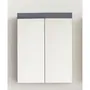 Trendteam Mueble de Baño Amanda 2 Puertas Espejo Gris 60x17x77cm