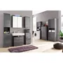Trendteam Mueble de Baño Amanda 2 Puertas Espejo Gris 60x17x77cm
