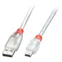 Lindy Cable USB 2.0 USB A a Mini-USB B 0,2 m Transparente