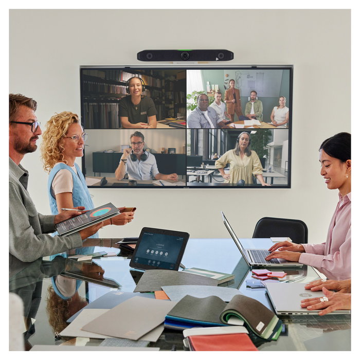 HP Poly Studio X52 GSA/TAA Sistema de Videoconferencia para Grupo 4K Ultra HD 60 fps, Cámara 20 MP, Zoom 5x, Altavoces, Micrófonos, HDMI, USB, Ethernet - Negro