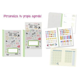 Ingraf 333353 Agenda Escolar 2025-2026 Semana a la Vista A5 Tapa Polipropileno Personalizable Junior 15x21cm