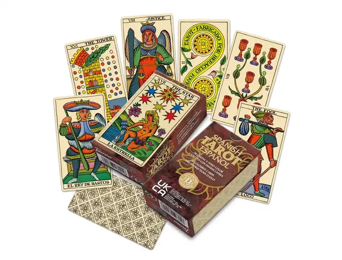 Baraja Fournier Tarot Español 78 Cartas Arcanos Mayores y Menores con Manual de Instrucciones
