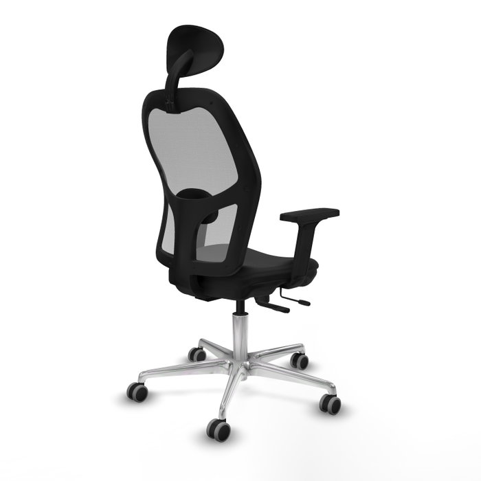 PIQUERAS Y CRESPO Silla de oficina Jorquera con mecanismo Sincro/Traslack, Negro y Gris