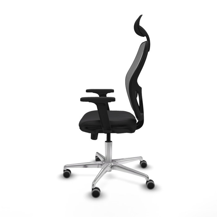 PIQUERAS Y CRESPO Silla de oficina Jorquera con mecanismo Sincro/Traslack, Negro y Gris