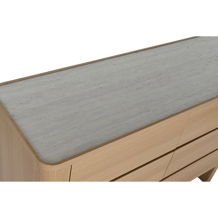 DKD Home Decor Cómoda Travertino Gris Claro con Mármol DKD Home Decor Cómoda Travertino Gris Claro con Mármol