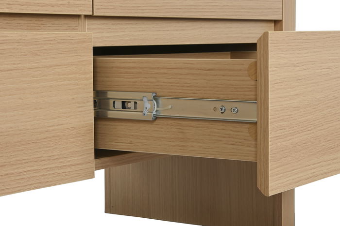 DKD Home Decor Tavertine top Cómoda 6 Cajones Estilo Moderno Gris Claro Natural Marmol Mdf 120x40x80 cm